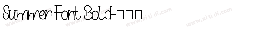 Summer Font Bold字体转换